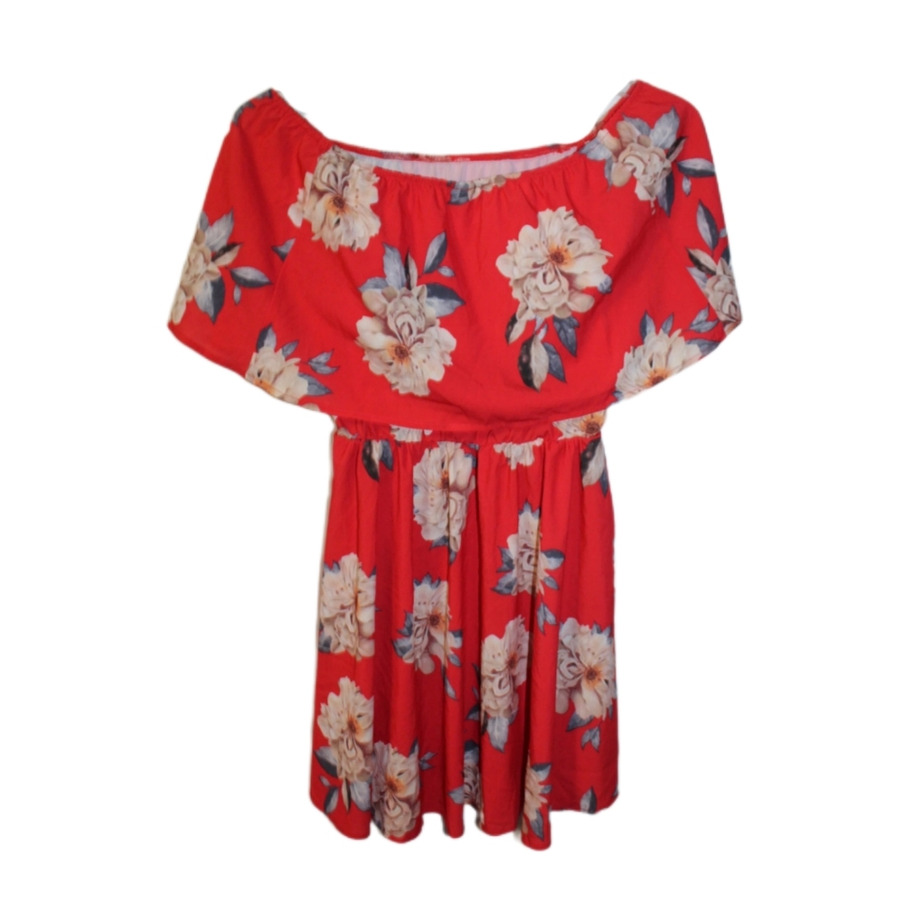 Women's Floral Off Shoulders Mini Dress